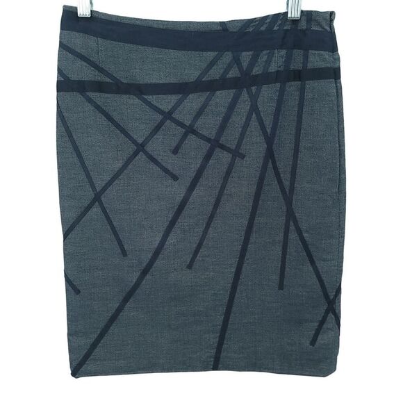 Akris Blue Mini Skirt with Abstract Design - Picture 2 of 10